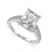 Karina Radiant Cut Pave 6 Prong Engagement Ring Setting - Nivetta